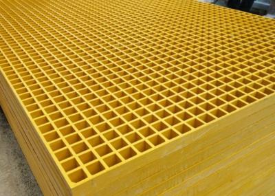 China Yellow Green Fiberglass Solar Rooftop Walkway 1220*3660mm 1220*2440mm FRP Floor Gratings for sale