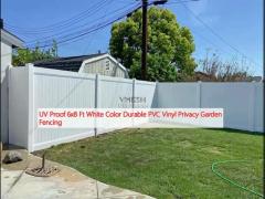 UV Proof 6x8 Ft White Color Durable PVC Vinyl Privacy Garden Fencing 