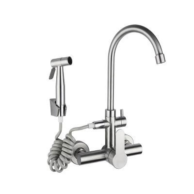 China High quality sus304 single wall handheld hot and cold handheld faucet electric kitchen sprayer faucets for sale