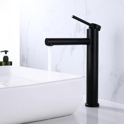 China Hot 304 Stainless Steel Black Bathroom Electric Faucets High And Cold Basin Faucets for sale