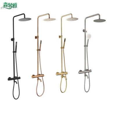 China With Modern Slide Bar Shower Faucet System With Gold Bath And High Quality Shower Faucet for sale