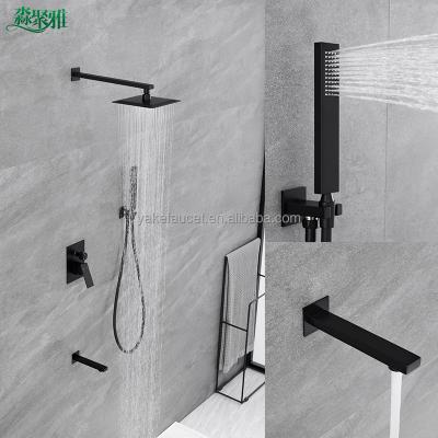 China Without Slide Bar European Hidden Install Bath Single Handle 304 Hotel Shower Faucet for sale