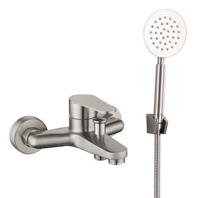 China Wall Mounted New And Cold sus 304 style hot and cold tub faucet set with shower head for sale