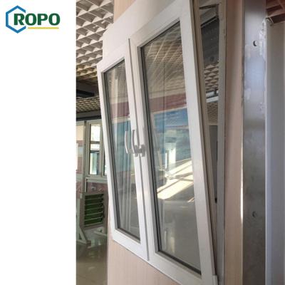 China 10 Year Warranty Aluminum Folding Screen Double Layer Thermal Tilt And Turn Glass Window for sale