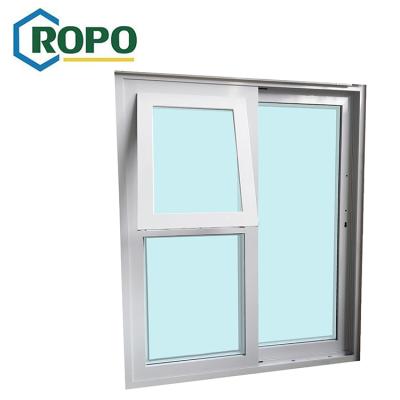 China AS2047 EUROPEAN Double Glazed Sliding Aluminum Door With Awning Window for sale