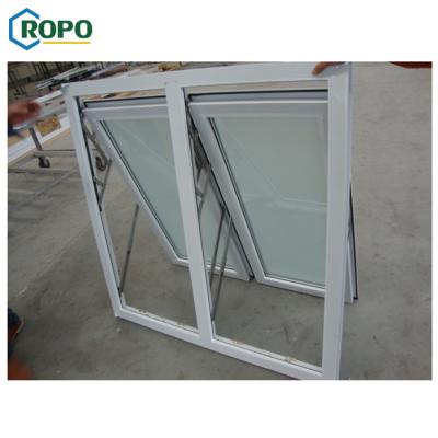 China Folding Screen AGGA Easy Operate Awning Window With Frost Glass Blinds For Bathroom for sale