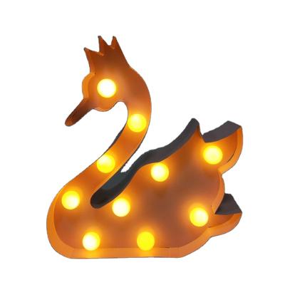 China Holiday Use Home Decoration Unicorndragonfly/Butterfly/Swan/Unicorn/Horse Shaped Table Lamp Led Marquee Light for sale