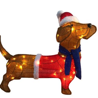 China Outdoor Holiday Classic 3d Sleigh Led Light Decoration Christmas Animals Reindeer Pattern Light for sale