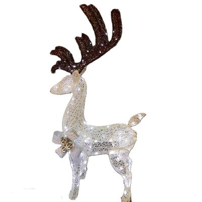 China Holiday the most popular Christmas warm decoration reindeer sculpture festival theme lamp white for sale