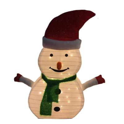 China Holiday Quality Assuredc Figurines Acrylic Christmas Led Pattern Snowman Light Sculptures For Outdoor Street Decoration for sale