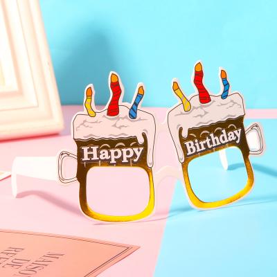 China Wholesale 6Pcs/set Birthday Party Decoration Factory Wholesale 6Pcs/set Creative Cake Decorating Cup Beer Paper Glass Photo Props for sale