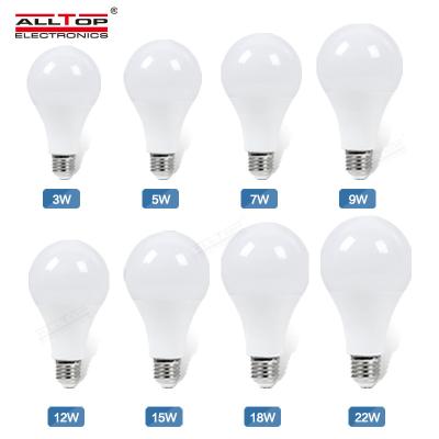 China ALLTOP Factory PBT PC E27 AC 3w 5w 7w 9w 12w 15w 18w 22w Wholesale Energy Saving LED Light Bulb for sale