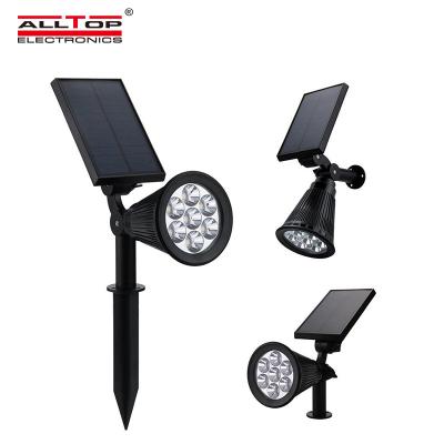 China Garden ALLTOP High Quality ABS Outdoor Garden Landscape Ip65 Waterproof RGB 7w Led Solar Spike Light for sale