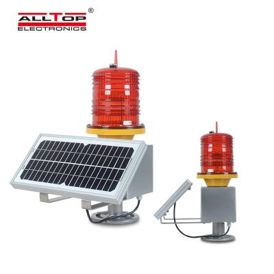 China ALLTOP Aluminum Aluminum Solar Powered Led Marine Navigation Aviation Obstacle Warning Light for sale