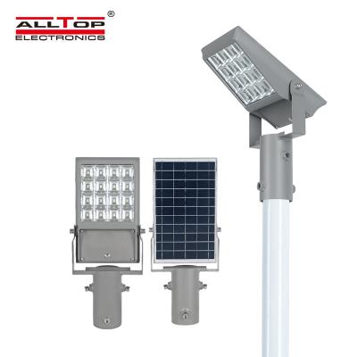 China Newest design ALLTOP outdoor ip65 2020 outdoor 8w 12w waterproof dustproof integrated all in one solar led flood light for sale