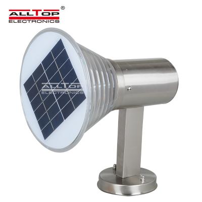 China ALLTOP ROAD Hot Selling Stainless Steel PC 5w Ip67 Waterproof All In One Outdoor Solar Led Wall Light for sale