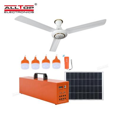 China ALLTOP Factory Wholesale Solar Powered Mobile Multifunctional In A Solar System Household Solar Powered Ceiling Fan for sale