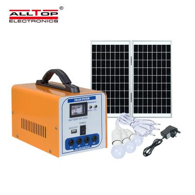 China ALLTOP 2020 New Design Home Portable Off Grid Home 30w Solar Panel Solar Power System With Bulb for sale