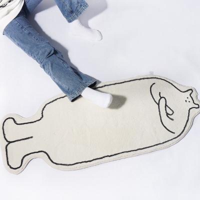 China Bverionant Aliexpress Esty Cat Microfiber Floor Mat Soft Animal Funny Shaggy Carpets 2022 Non-slip Cartoon for sale