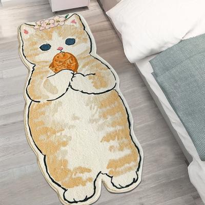 China Bverionant Ins Cute Non Slip Cute Animal Shape Non Slip Blankets Household Lambs Wool Floor Mat Cartoon Fluffy Carpet For Bedroom for sale