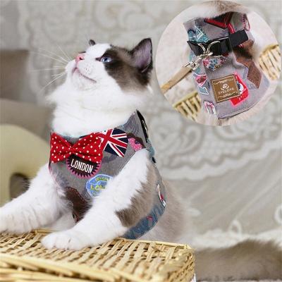 China Bverionant Advances Cat Harness And Leash Set Mesh Pet Dog Harness Vest Cat Leash Clothes Cat Collar Stocked Dog Traction Belt for sale