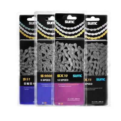 China Cheap SUMC Bicycle Chain 8s 9s 10s 11s MTB Road Bike Silver Chains Other Bicycle Parts Cycle Chain for sale