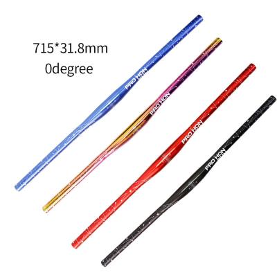 China Ultralight Mountain Bikes PRO HONSUN Folding MTB Handlebar Bike Handlebar Alloy Rainbow Recycling Ultralight 0 Degree 715mm Bicycle Handlebar Parts for sale