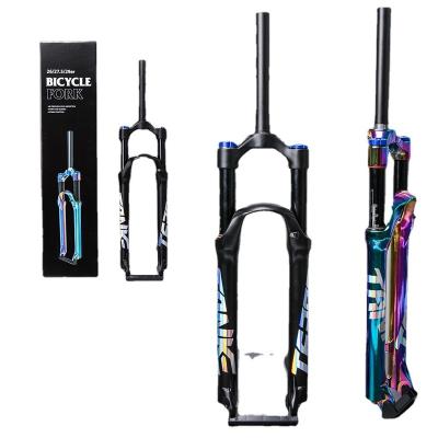 China TANKE Mountain Bikes Bicycle Fork Aluminum Alloy Suspension Fork 27.5 29 Bicycle Air Pressure A Pillar Shoulder Control MTB Fork for sale