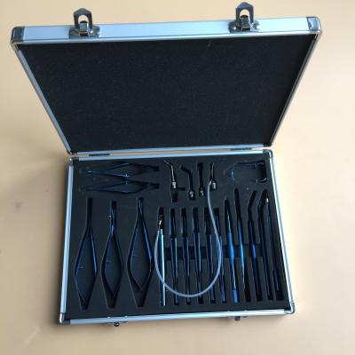 China Surgical Eye Instrument 21pcs Titanium Cataract Set Surgical Eye Ophthalmic Instruments for sale