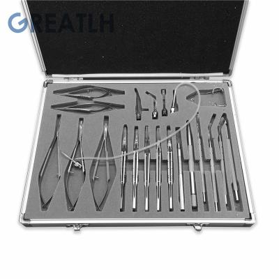 China Large Left Hand Eye Surgical Instrument Basic Ophthalmology Instruments Minor Eye Surgery Set Ophthalmic Surgery Instruments Set With Case for sale