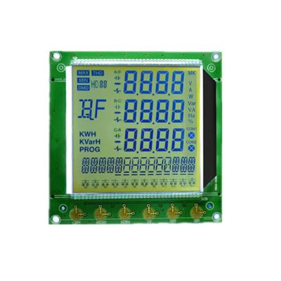 China Ammeter STN/Y-G Transflective Positive Custom 6 Digit Large 7 Segment LCD Display For Aircondition for sale