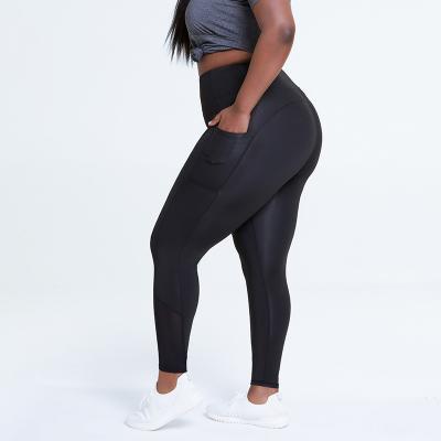 China Hot popular color women's high waist breathable plus size sweatpants suitable for fat plus size yoga leggings for sale