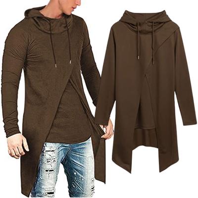 China Hipster Hudies Hoodie Blend Anti-Wrinkle Men's Cotton Sweatshirt Coat Oversized Hooded Sweatshirt Hip Hop Casual Slim Fit Long Length for sale