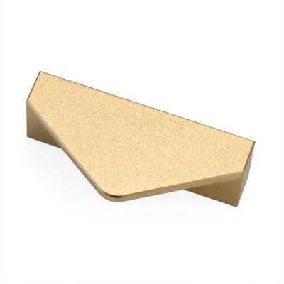 China OEM Modern Classic Triangle Sandblasting Gold Aluminum Handles Door Knob For Cabinet for sale