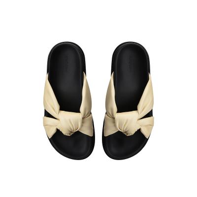 China 2022 Fashion Trend Summer Bow Women's Shoes Slippers Beach Platform Girls Sandal Outdoor Slippers for sale