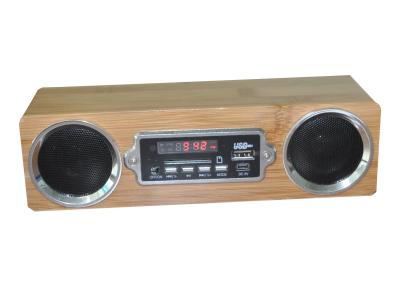 Cina Original Bamboo speaker Portable mini Card Speaker with FM Radio in vendita