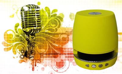 China Custom Rechargeable Wireless Bluetooth Stereo Speakers With Microphone , Earphone Jack for sale