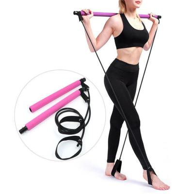 China Gym Massage Home Portable Exercise Bar Adjustable Kit, Yoga Pilates Stick With Resistance for sale