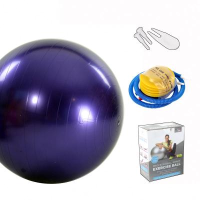 China Durable Good Quality Fitness 55cm 65cm Exercise Balance Gym Pilates Yoga Ball For Big Back And Anti Burst 55cm Exercise Ball for sale