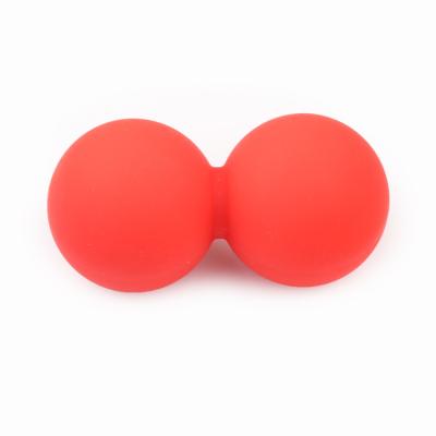 China 2022 Yoga Exercise Custom Logo Silicone Yoga Foot Handheld Massage Peanut Fascia Ball for sale