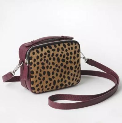 China GENUINE LEATHER Elegant Small Square Cross - Body Bag Handbags Shoulder Bag Luxury Leopard Print Bag for sale