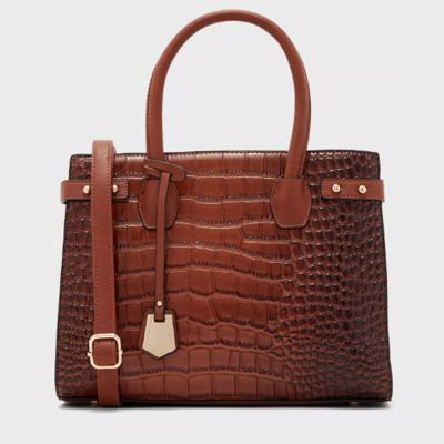 China Fashion Summer Women Leather Handbag Lady Luxury Custom Crocodile Top Handle Bag for sale