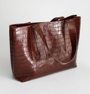 China Latest Fashion Europe Women Crocodile Ladies Handbags Vintage Leather Tote Bag for sale