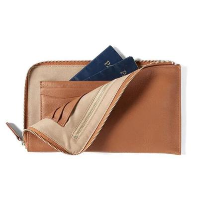 China GENUINE LEATHER Personalized Soft Zipper Women Travel Purse Pouch Leather Clutch Bag for sale