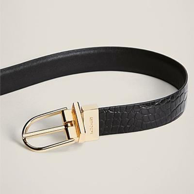 China Ladies Designer Fashion Black Big Cowhide Crocodile Leather Belts For Women for sale