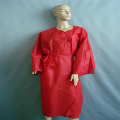 China With Tie On Waist Nonwoven Disposable Massage Gown/SPA Cloths Beauty Cloak for sale