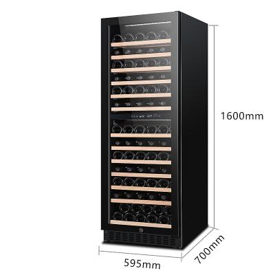 China Built-in Beech Shelf Factory Price LCD Touch Screen Cabinet Cooler Fridge Multifunctional Portable Wine Cooler for sale