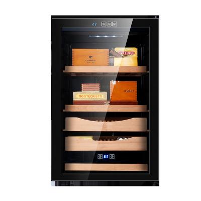 China 2021 Hot Sale Hotel Factory Direct Electrical Cabinet No Frost Drawers Spain Cedar Glass Door For Backwoods Cigar Humidor for sale