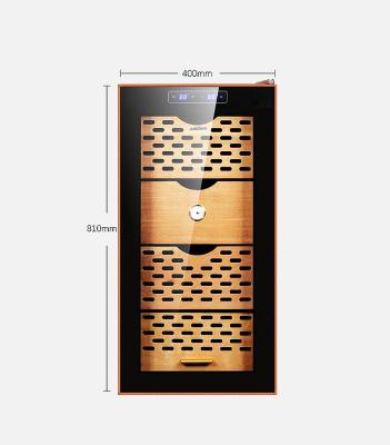 China Best Quality Hotel Factory Direct Offer Mini Electric Cigar Cabinet Wooden Temperature Controlled Humidor for sale