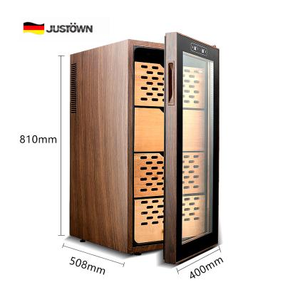 China Spanish Cedar Cigar Cooler Refrigerated Cabinet Cedar Wood Custom Electronic Humidor Cigar Humidor Storage Fridge Humidor 500 CT for sale